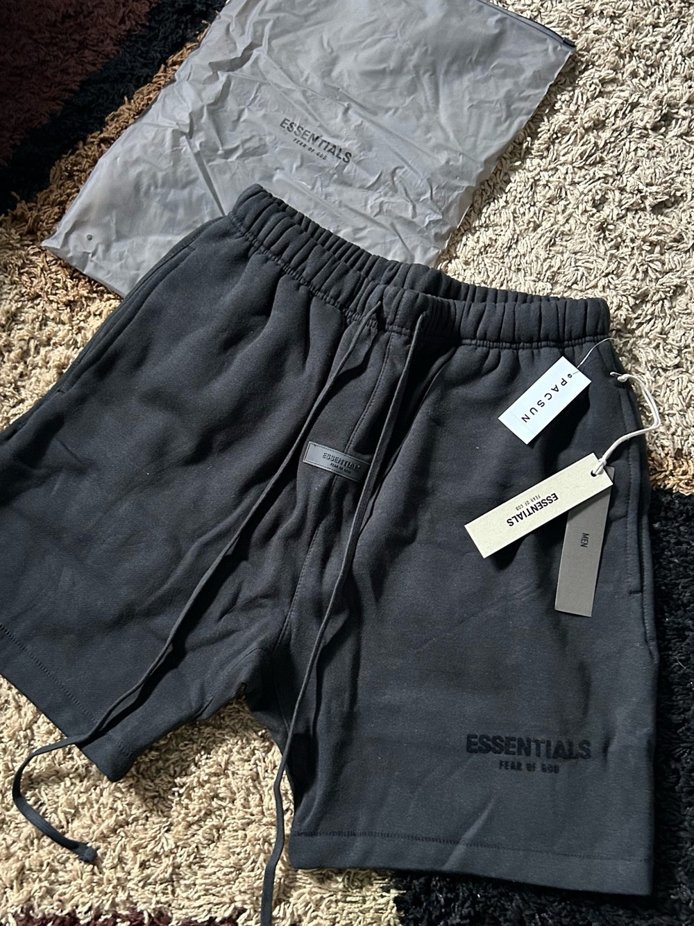 Essentials Men's Black Athletic Sweat Shorts